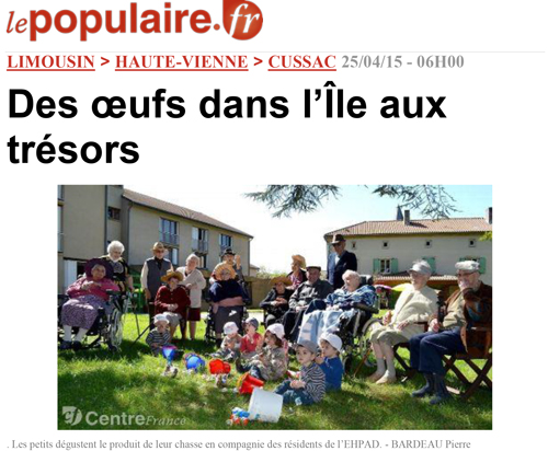 Des œufs dans l’Île aux trésors - Le populaire 25/04/15