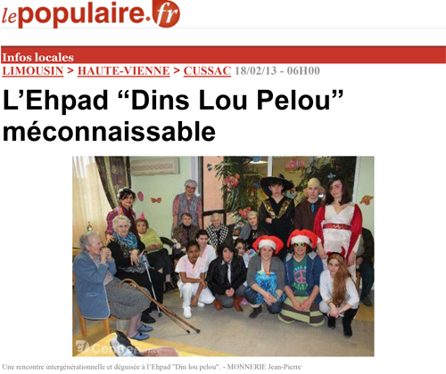 L’Ehpad “Dins Lou Pelou” méconnaissable - 18/02/13