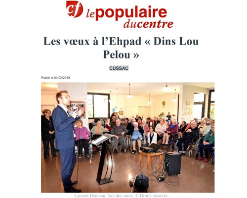 Les vœux à l’Ehpad 