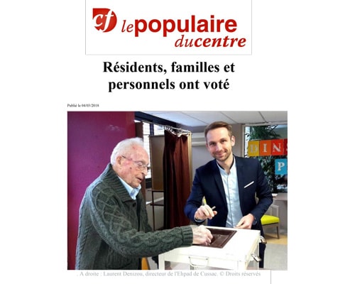 Résidents, familles et personnels ont voté – Le Populaire 04/03/2018